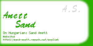 anett sand business card